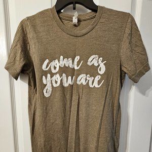 Come As You Are Military Green T Shirt